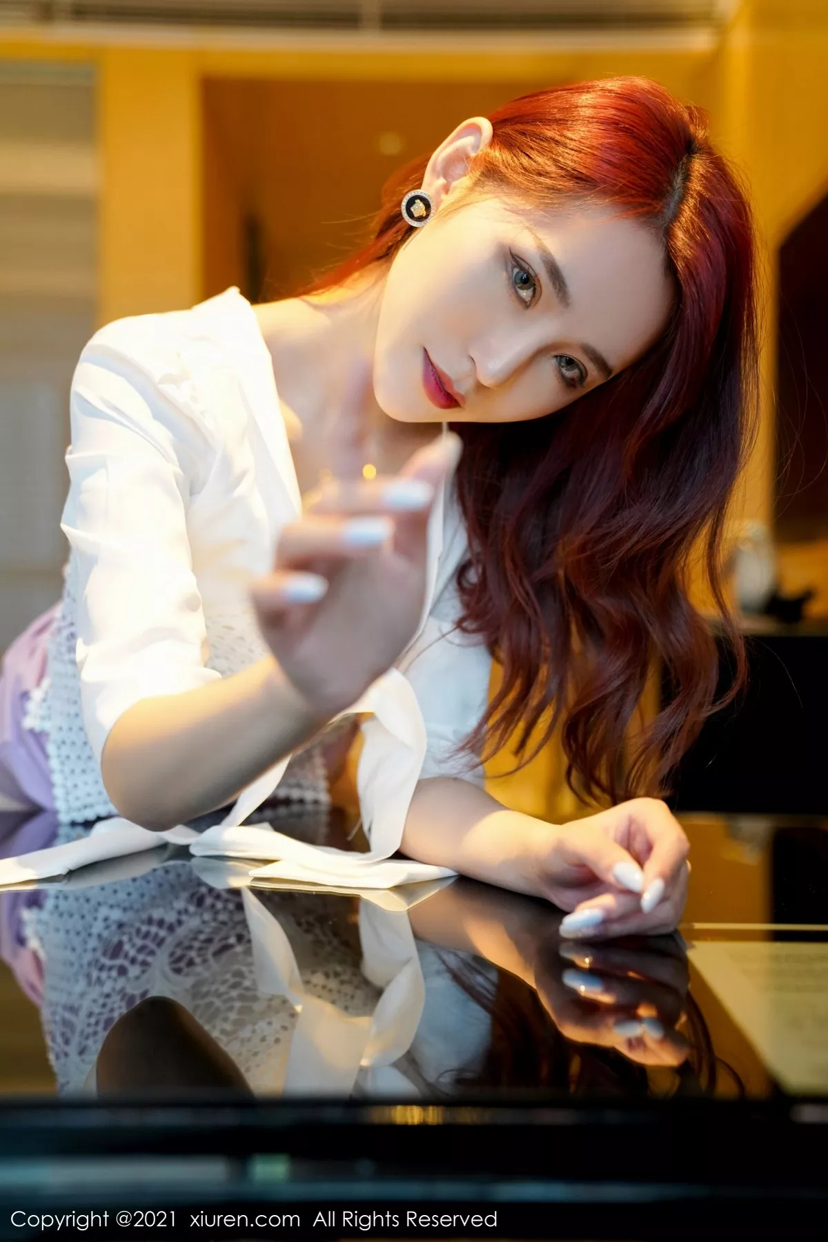 Xgyw.Org_XiuRen第3464期_嫩模周慕汐baby私房淡雅连衣裙露开档丝袜撩人姿势诱惑写真60P