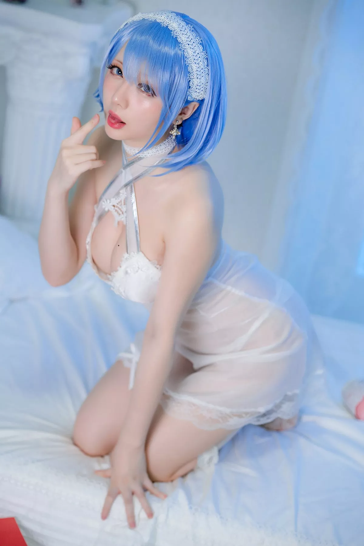 Xgyw.Org_Coser小姐姐星之迟迟恰巴耶夫主题私房白色丝质睡衣露性感内衣完美诱惑写真88P