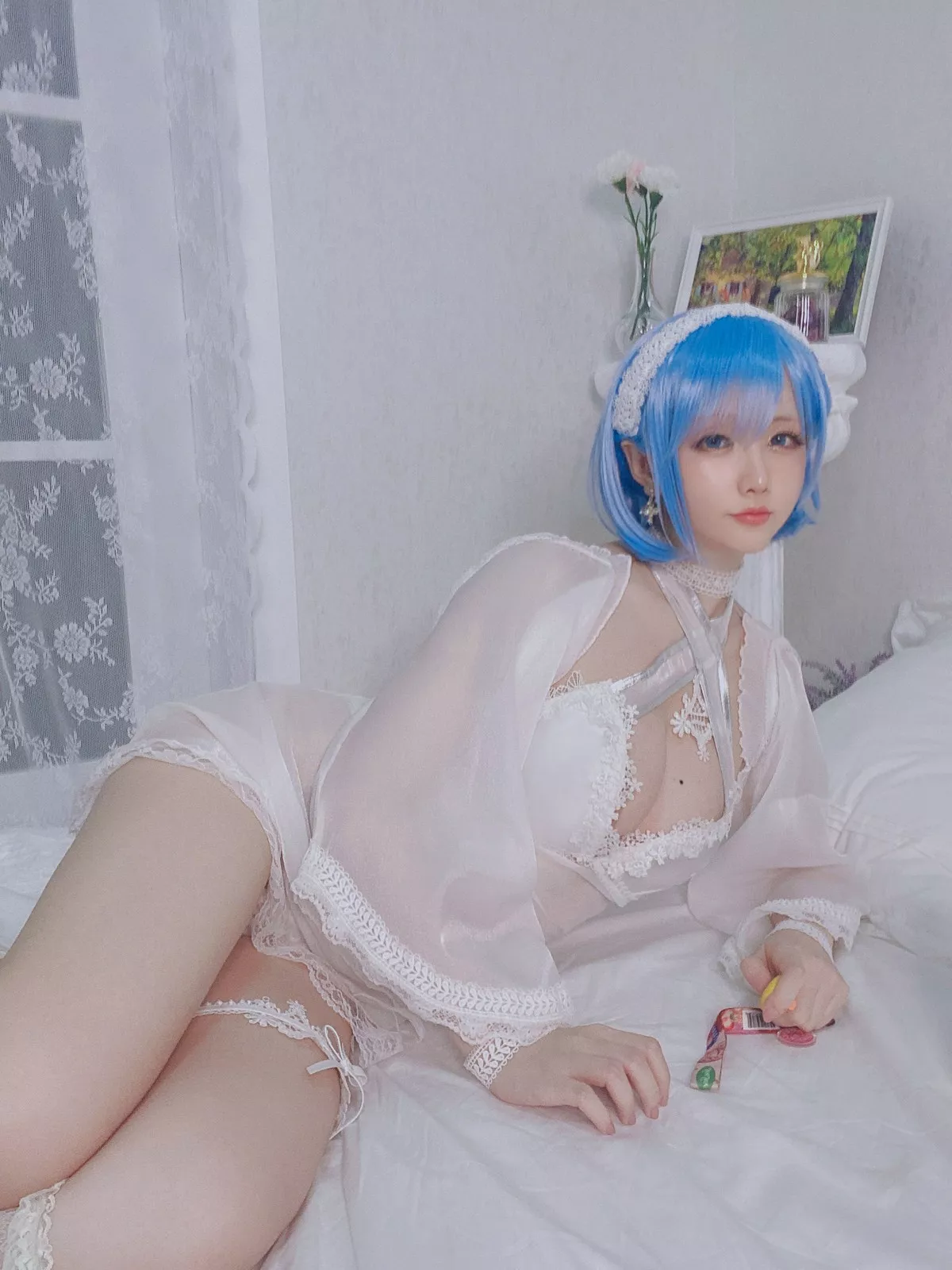 Xgyw.Org_Coser小姐姐星之迟迟恰巴耶夫主题私房白色丝质睡衣露性感内衣完美诱惑写真88P