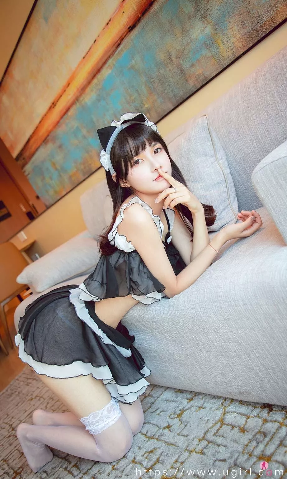 Xgyw.Org_[Ugirls爱尤物]No.2182_模特猫猫私房猫仆日记主题性感迷你裙露丁字裤秀翘臀诱惑写真35P