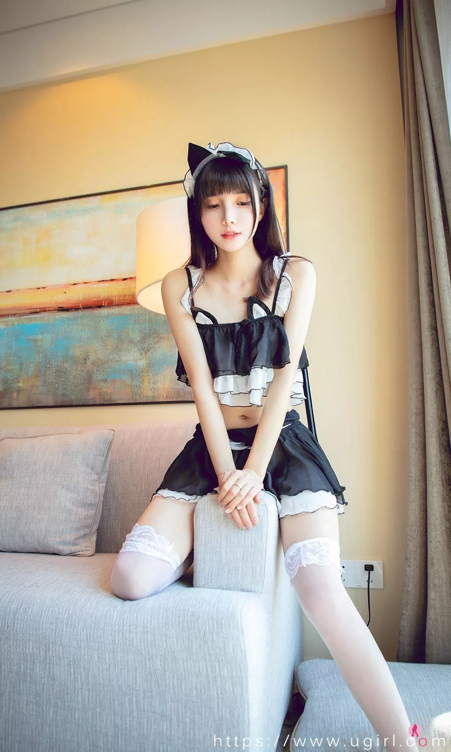 Xgyw.Org_[Ugirls爱尤物]No.2182_模特猫猫私房猫仆日记主题性感迷你裙露丁字裤秀翘臀诱惑写真35P