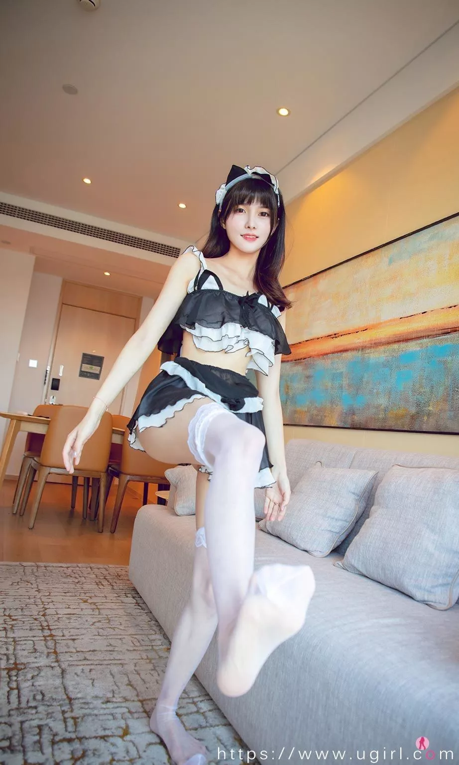 Xgyw.Org_[Ugirls爱尤物]No.2182_模特猫猫私房猫仆日记主题性感迷你裙露丁字裤秀翘臀诱惑写真35P