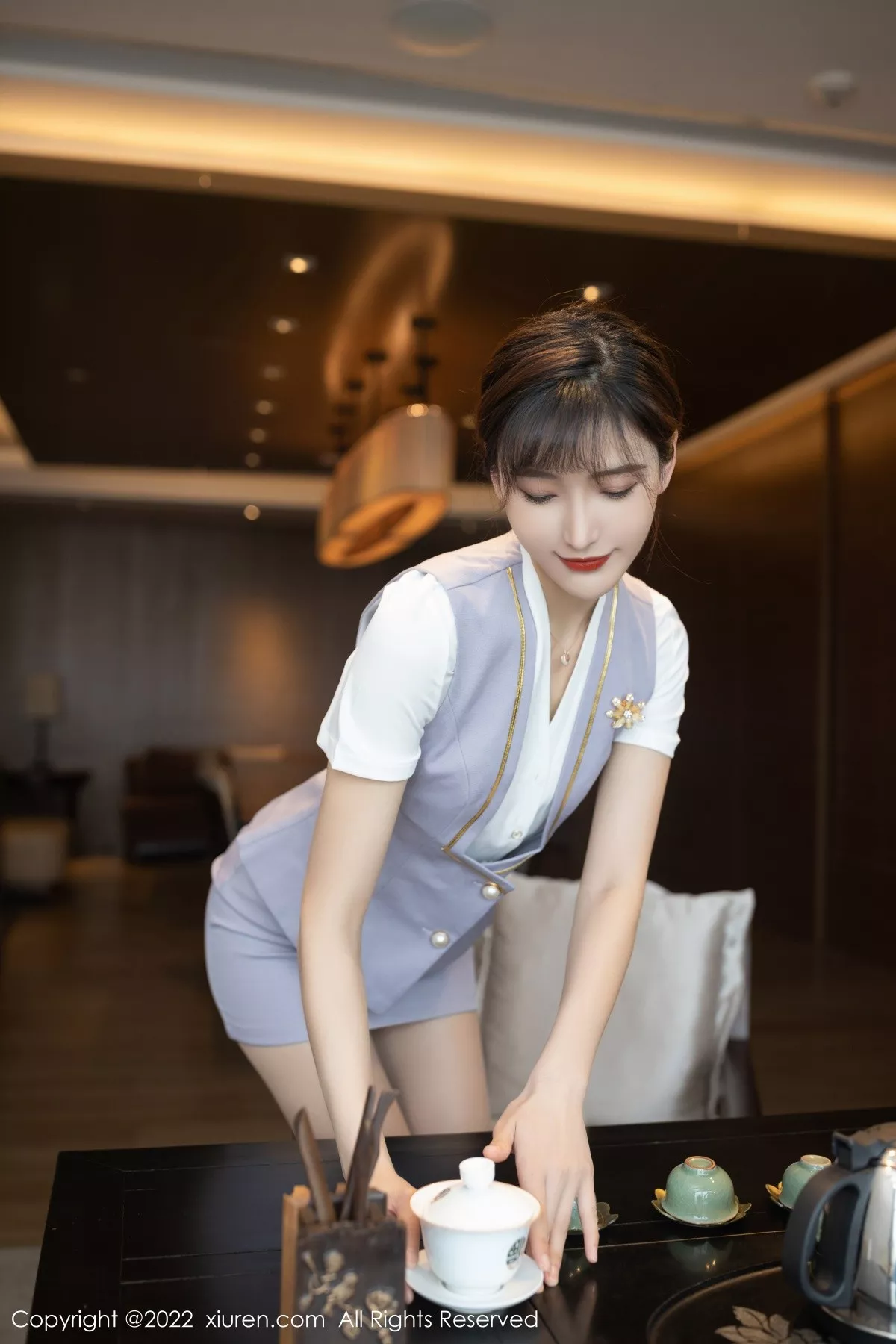 Xgyw.Org_XiuRen第4694期_模特陆萱萱珠三角旅拍茶艺师角色扮演红色内衣配肉丝诱惑写真78P