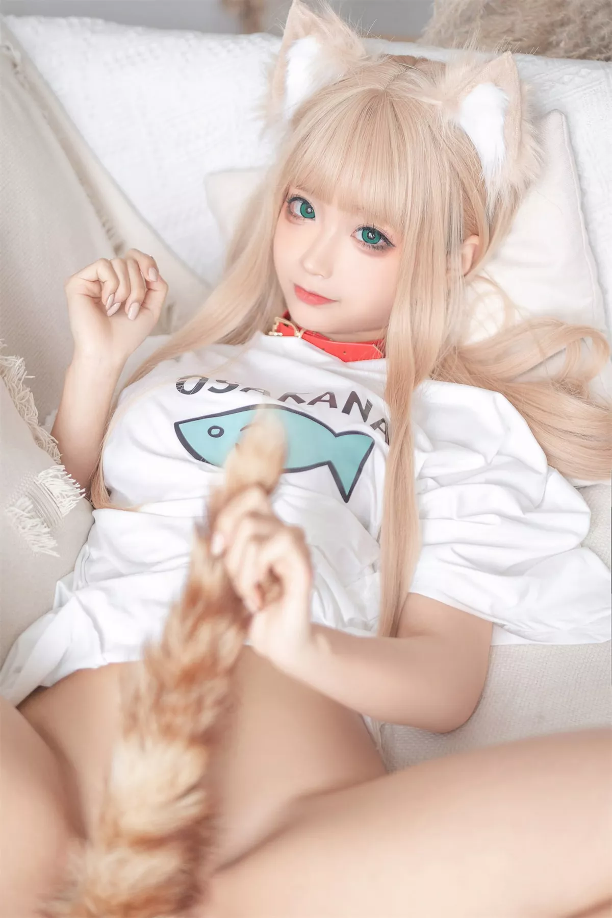 Xgyw.Org_动漫博主蠢沫沫黄豆粉主题私房性感猫女郎装扮白色短T半撩秀火辣身材诱惑写真140P