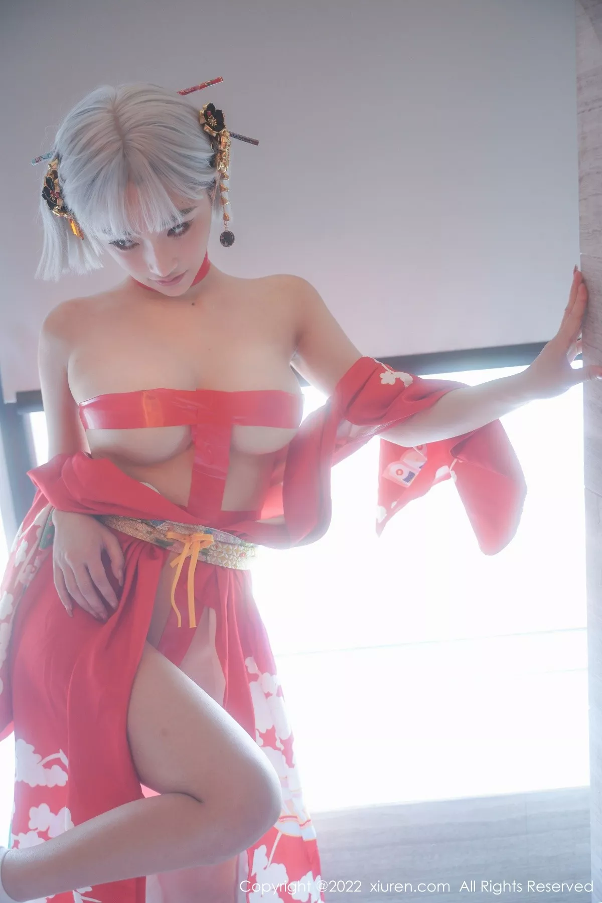 Xgyw.Org_XiuRen第5134期_模特西门小玉蒸汽浴室里红带裹身秀火辣身材傲人豪乳诱惑写真66P