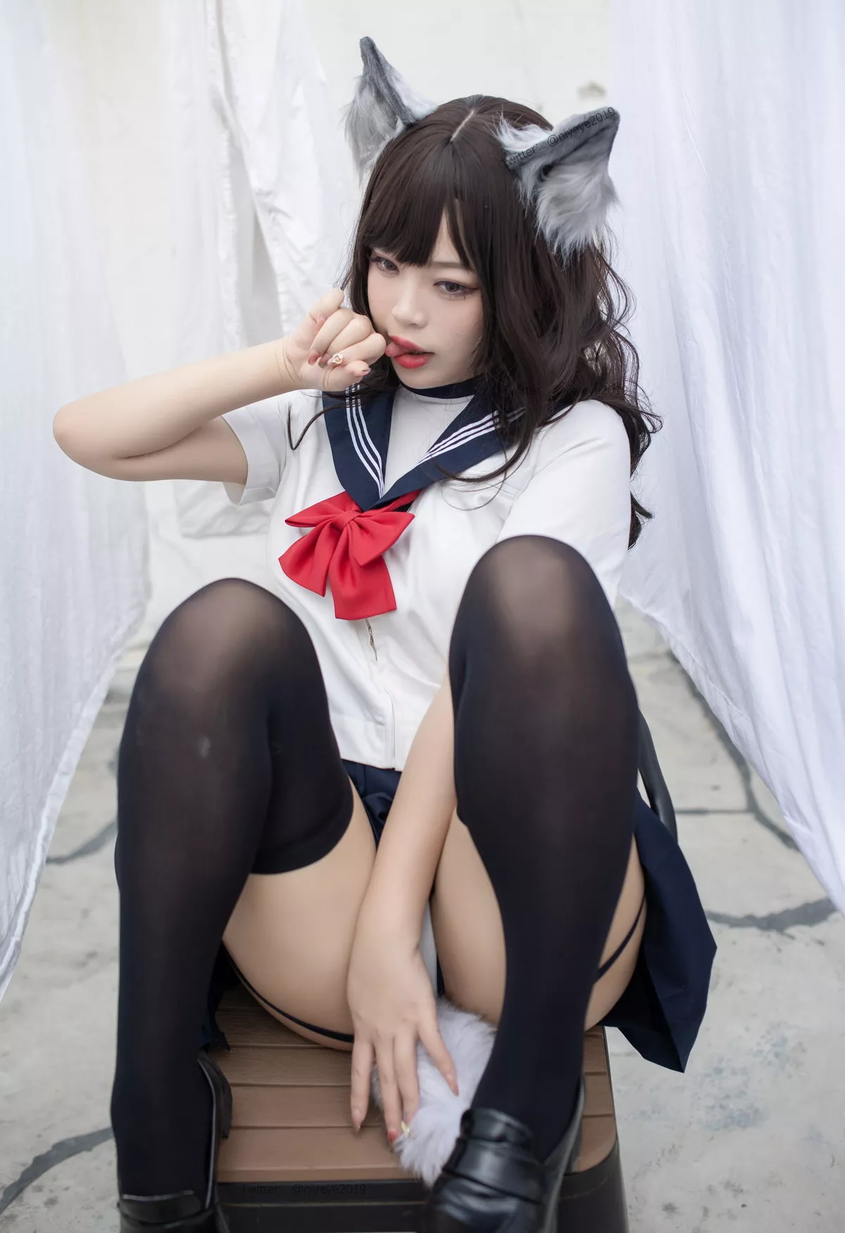 Xgyw.Org_萌系小姐姐白烨魅惑狼姐姐主题私房性感JK制服配超薄黑丝半撩秀美腿诱惑写真63P