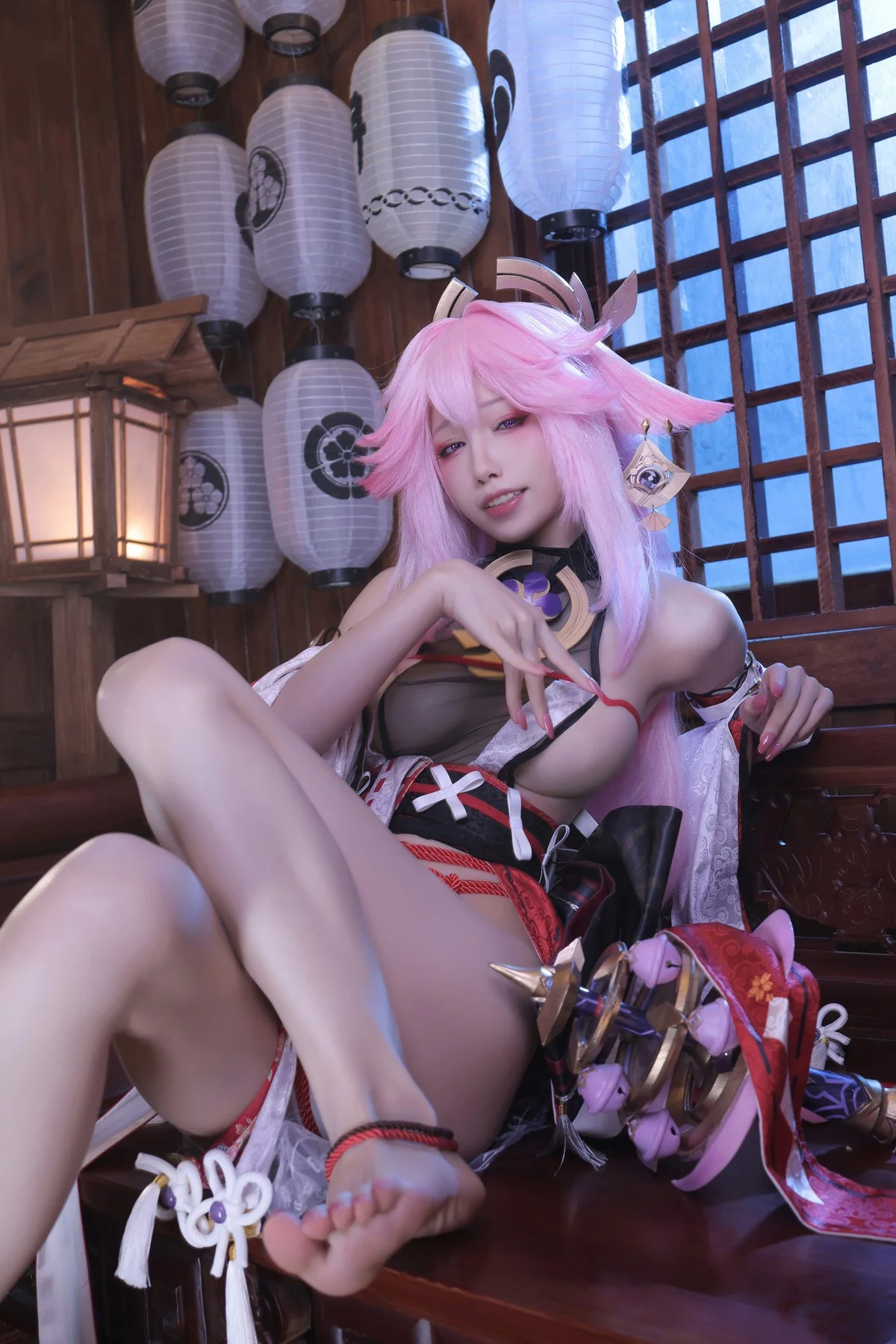 Xgyw.Org_动漫博主水淼Aqua新原神八重神子主题私房性感薄透情趣旗袍秀惹火身材诱惑写真92P