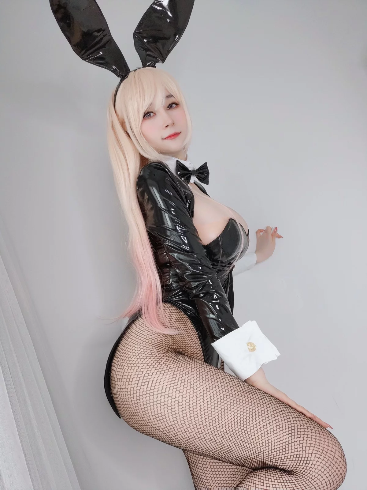 Xgyw.Org_Coser小姐姐白银喜多川海梦兔女郎主题性感黑色皮质连体衣配黑丝吊袜诱惑写真174P