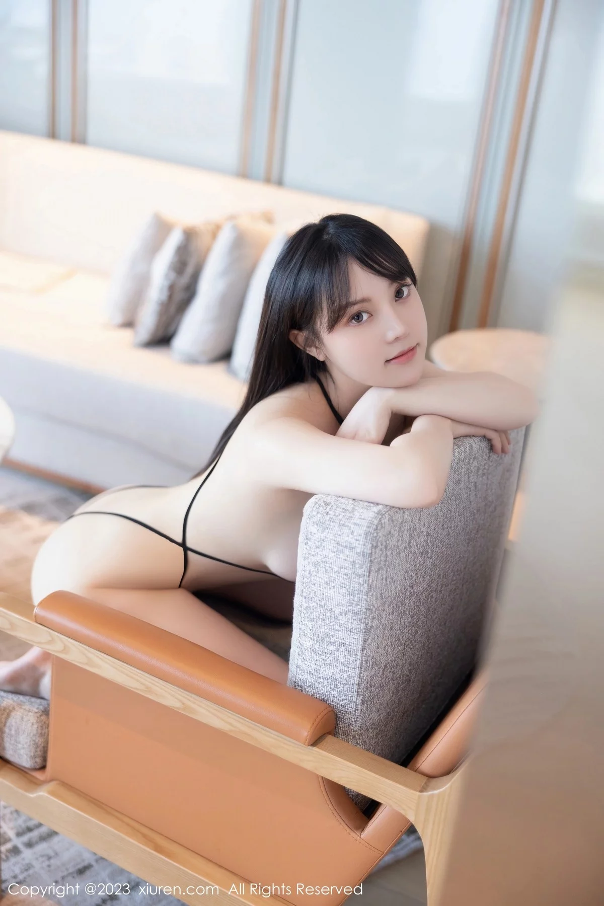 Xgyw.Org_XiuRen第6886期_模特豆瓣酱私房性感黑色比基尼服饰秀丰满身材惹火诱惑写真80P