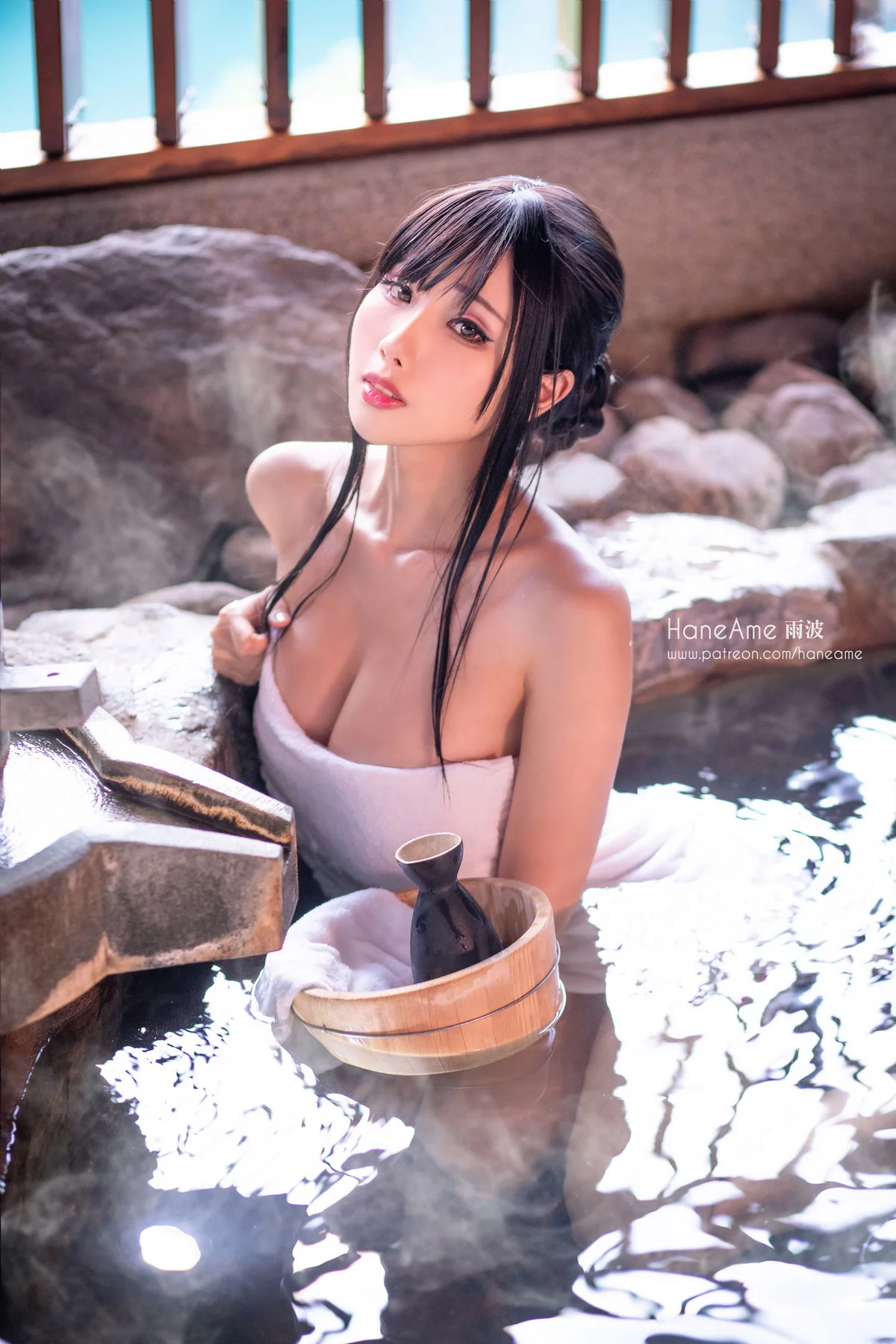 Xgyw.Org_Coser美女雨波_HaneAme温泉主题脱日系和服露性感花色内衣秀丰满身材诱惑写真100P