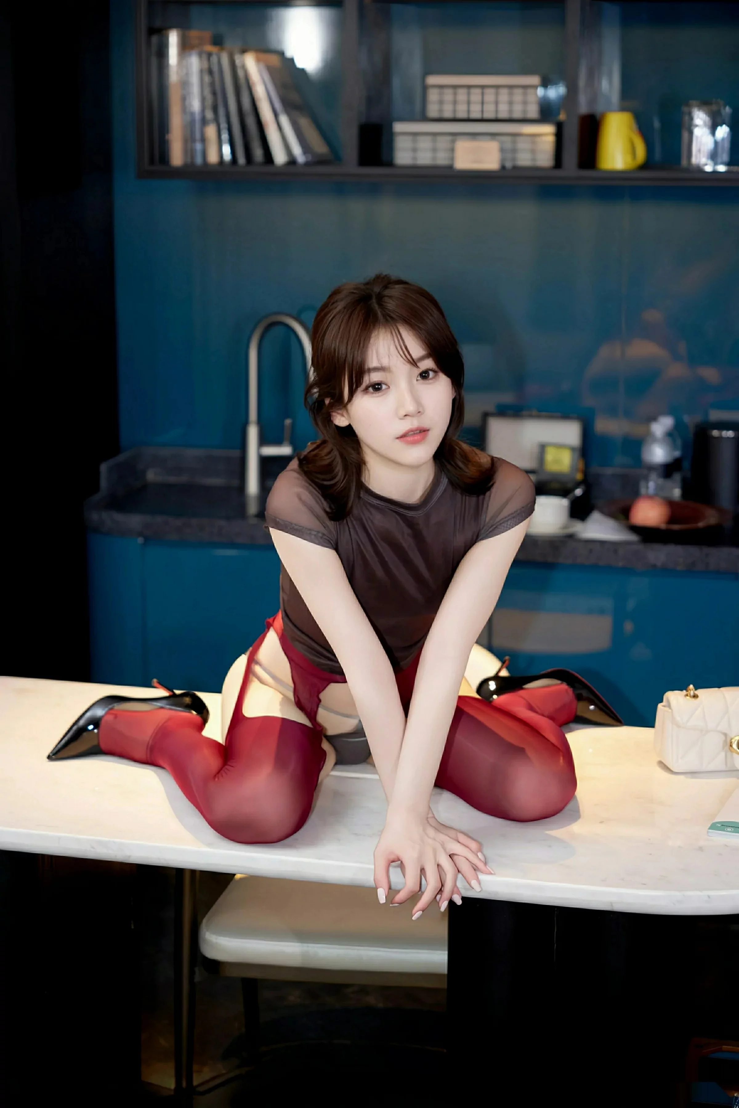 Xgyw.Org_[XiuRen秀人网]No.10633_模特汁汁时尚穿搭性感黑色衬衫配红丝吊袜秀曼妙身姿诱惑写真57P